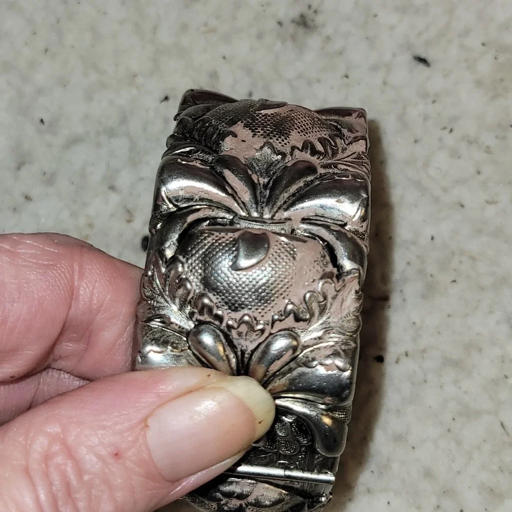 Vintage Rogers Silverplate Spoon Bracelet Repurposed‎ Flatware Floral Hinged